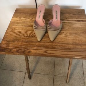 MANOLO BLAHNIK 2" SLIP ONS